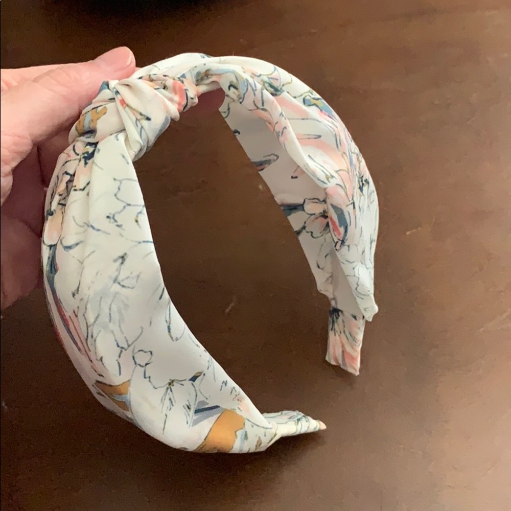 Headband with scarf knot aesthetic